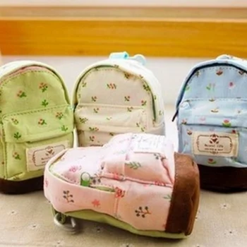 

by dhl or ems 100pcs Small Fresh Girls Canvas Bag Garden Floral Mini School Bag Cute Coin Purse