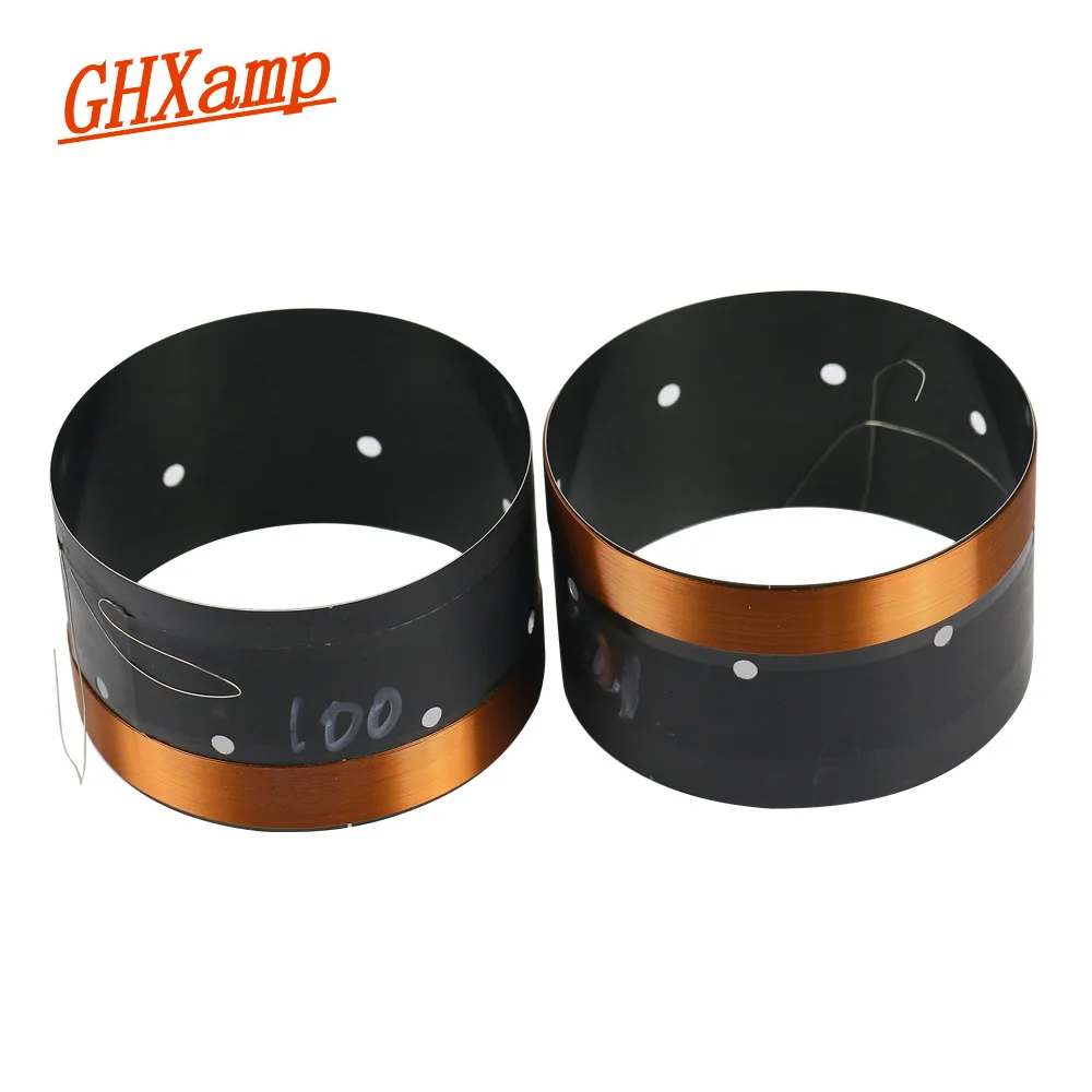 GHXAMP 100Core Bass Subwoofer Voice Coil Aluminum Pure copper wire two layers For 12" inch 15" 18" inch Speaker Repair 8OHM 1pc