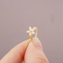 1 шт серебро и золото Цвет CZ серьги-гвоздики пирсинг звезда серьги, Надеваемые На ушной хрящ раковины козелка пирсинг для ушной раковины ювелирные изделия