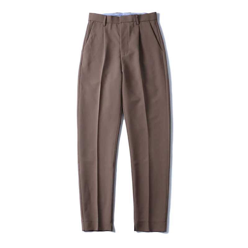 Fashion Casual Men's Wide-leg Pants Summer And Autumn New S-XL Solid Color Loose Nine Pants Black Khaki PersonalityYouth Popular