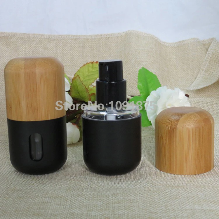 

Free shipping high quality 30ml bamboo lotion bottles, 30ml bamboo bottles for cream