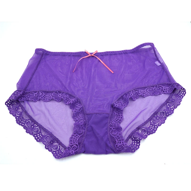 3 шт. женские прозрачные кружевные трусики со средней посадкой 204 664|sheer knickers|lace