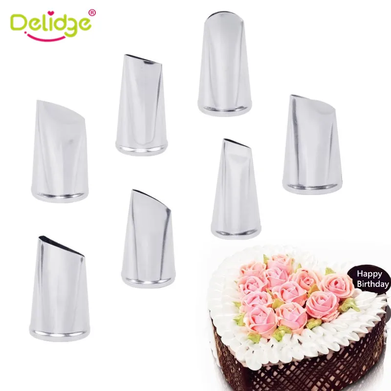 

Delidge 7pcs/set Rose Nozzle Pastry Tools Cake Set Decorating Tips Cream Icing Piping Sugarcraft Fondant Decorating Tools