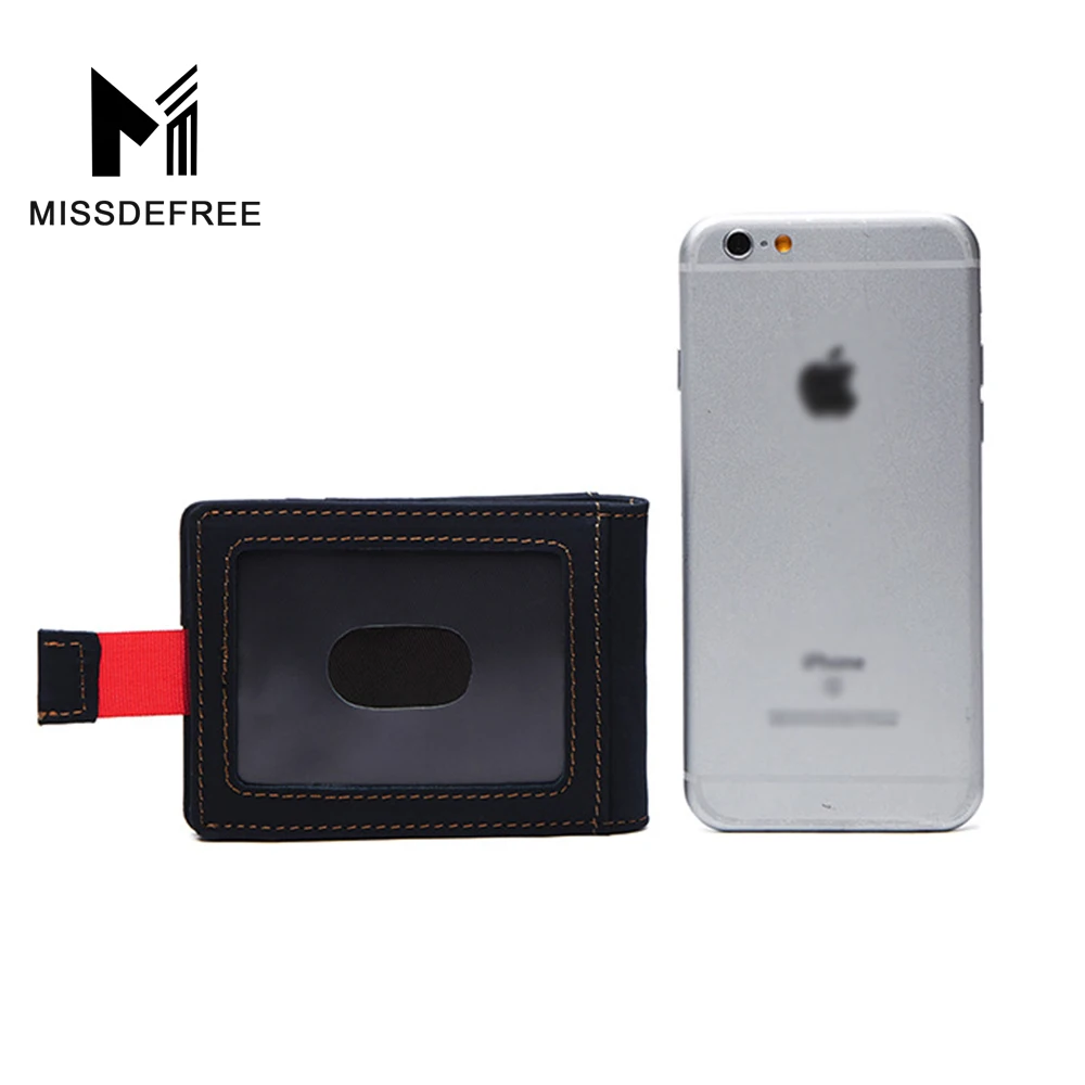 RFID Блокирование Мужские Кожаные Deluxe Весна Зажим Для Денег ID Держатель Кошелек для Мужчин Конечной Кражи Личных Данных И Защиты Кредитных Карт