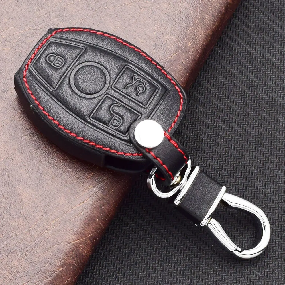 6 Mercedes Benz W203 W204 W211 CLK C180 E200 AMG C E S leather car key case cover