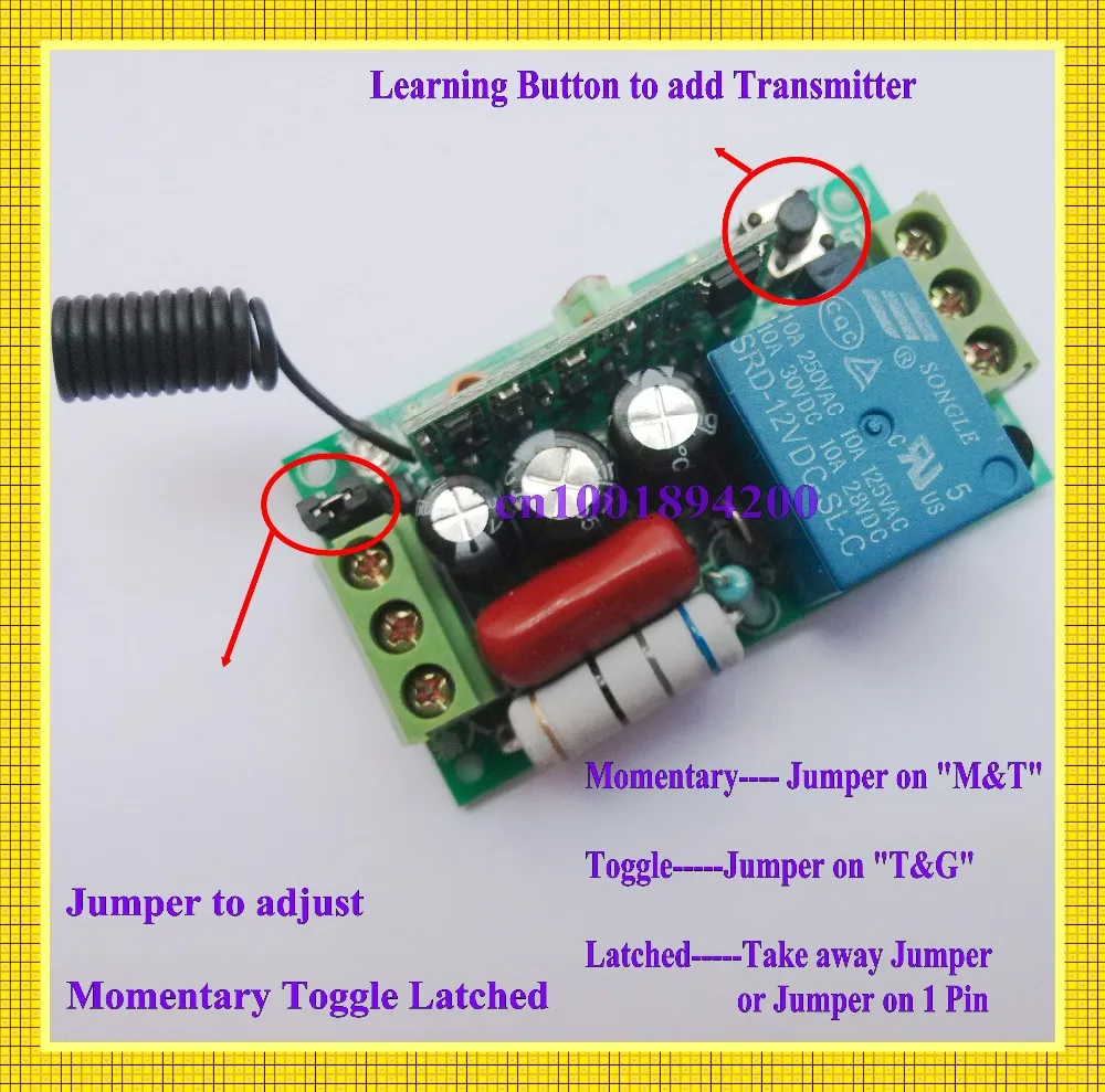 86 Wall Sticky Remote Control Switch AC 220V 10A Relay Contact NO COM NC RF Wireless Switch ASK Sma - 32993422732