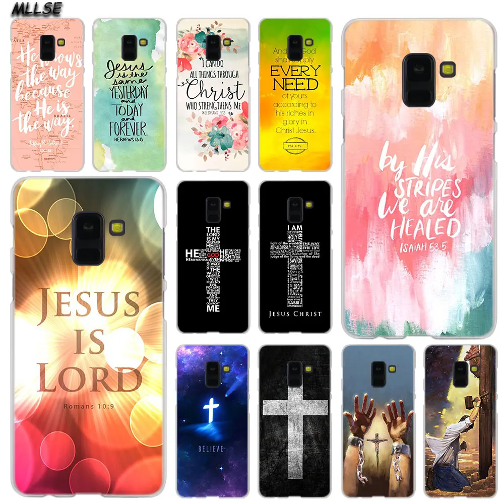 

MLLSE Bible verse Philippians Jesus Christ Christian Case for Samsung A6 A8 Plus A9 A7 2018 A5 2016 2017 A6S A9Star Note9 8 5 4