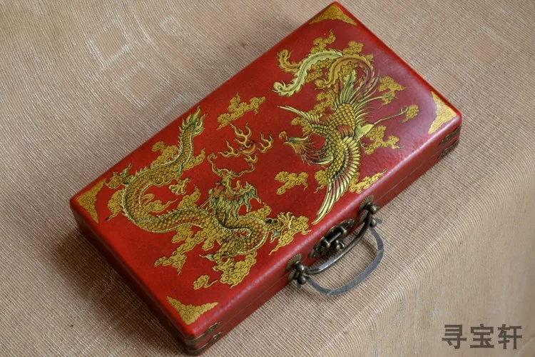 

GOOD -TOP COOL Collection -Handmade retro antique Oriental civilization China ancient calculator Abacus +Red wood box