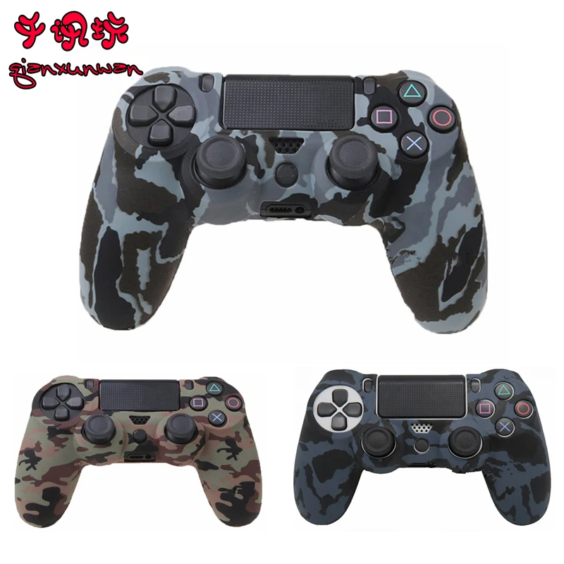 

Anti-slip Silicone Controller Case Cover For Play Station 4 PS4 Dualshock 4 Pro Slim Gamepad Shell Cases Camouflage Protector