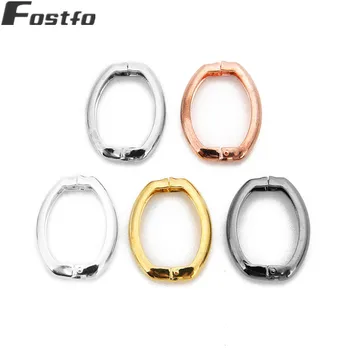 

Fostfo 5pcs/lot 20x26mm Copper End Fastener Clasps for Necklace Bags Oval Metal Buckle Clasps Connectors DIY Jewelry Findings