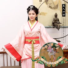 2 дизайна Shen'Er ТВ Игры схемы красоты розовый вышивка традиционный костюм ханьфу для женщин Quju+ палка для волос