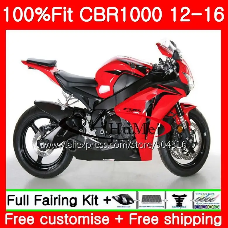 Цвет красный, черный; Литые изделия для Honda CBR1000RR для детей возрастом 12, 13, 14, 15, 16 100SH19 CBR 1000RR 1000 RR CBR1000 RR 2012 2013 обтекатель