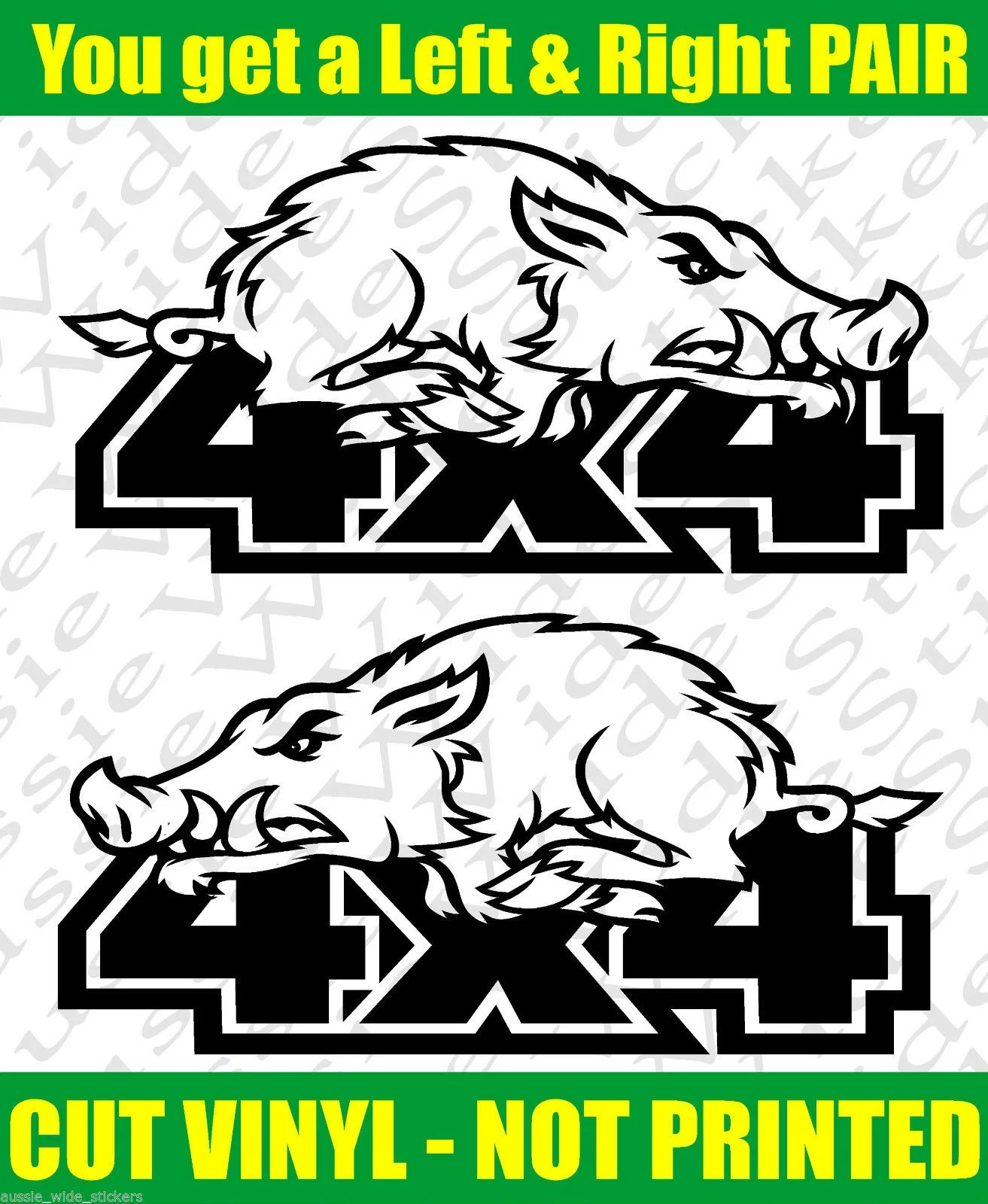 For Car Sticker PAIR 200mm Car Wild 4X4 PIG HOG Hunting Accessories Cut