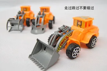 

Plastic Metal Child Educational Toys Cartoon Yellow Back Truck Bulldozing Earth Clamp Pressure Road Construction Vehicles 2020