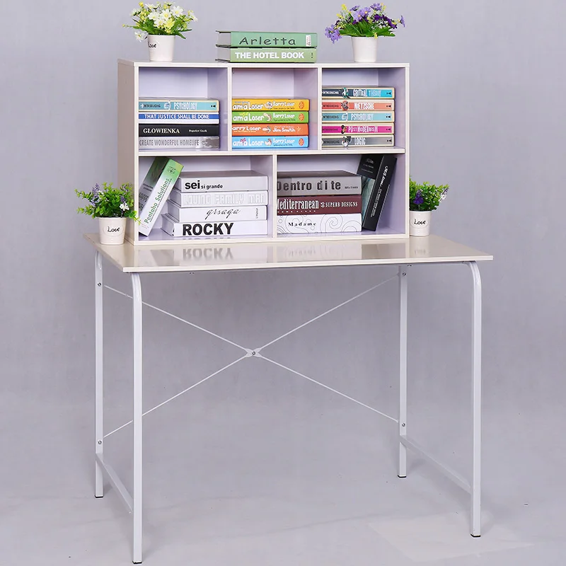

simple fashion combined desktop computer desk with bookshelves home&office 3 colors available
