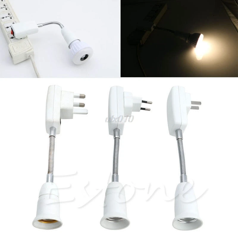 Великобритания США штекер в E27 Светодиодный светильник лампы настенная розетка адаптер конвертер переключатель Mar и Прямая поставка