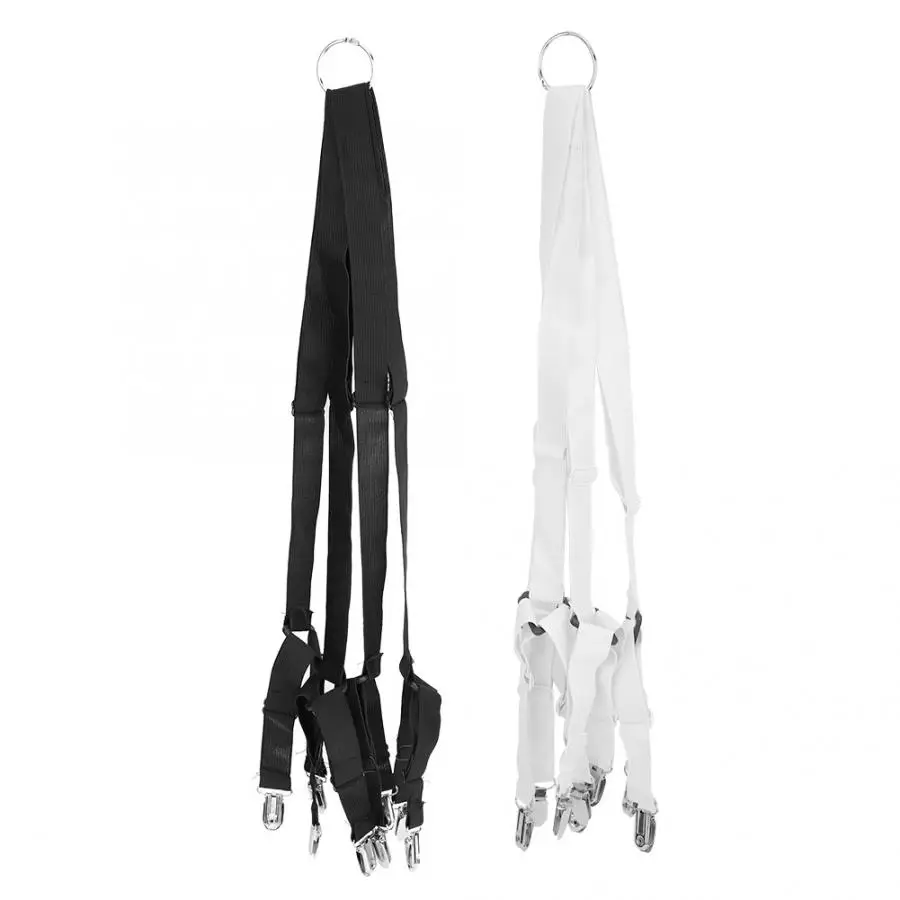 

Bed Sheet Holder Anti-slip Fixing Buckle Adjustable Elastic Straps with 8 Clips