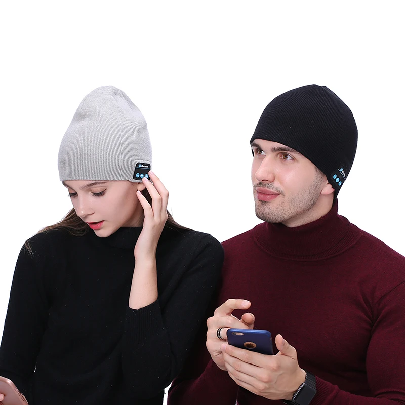 Wireless Bluetooth 4.1 Earphone Smart Cap headphone Speaker Mic Outdoor Sport Stereo Music Knitted Hat 2017 best Christmas gift |