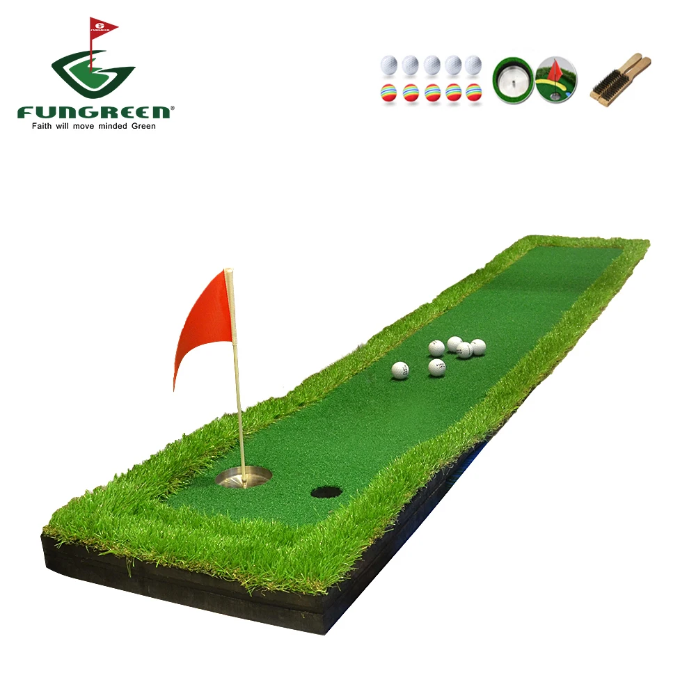 0.5X3M Mini Backyard Golf Putting Green Residential Training Hitting Pad Practice Rubber Tee Holder with Free Gift Dorp Shipping