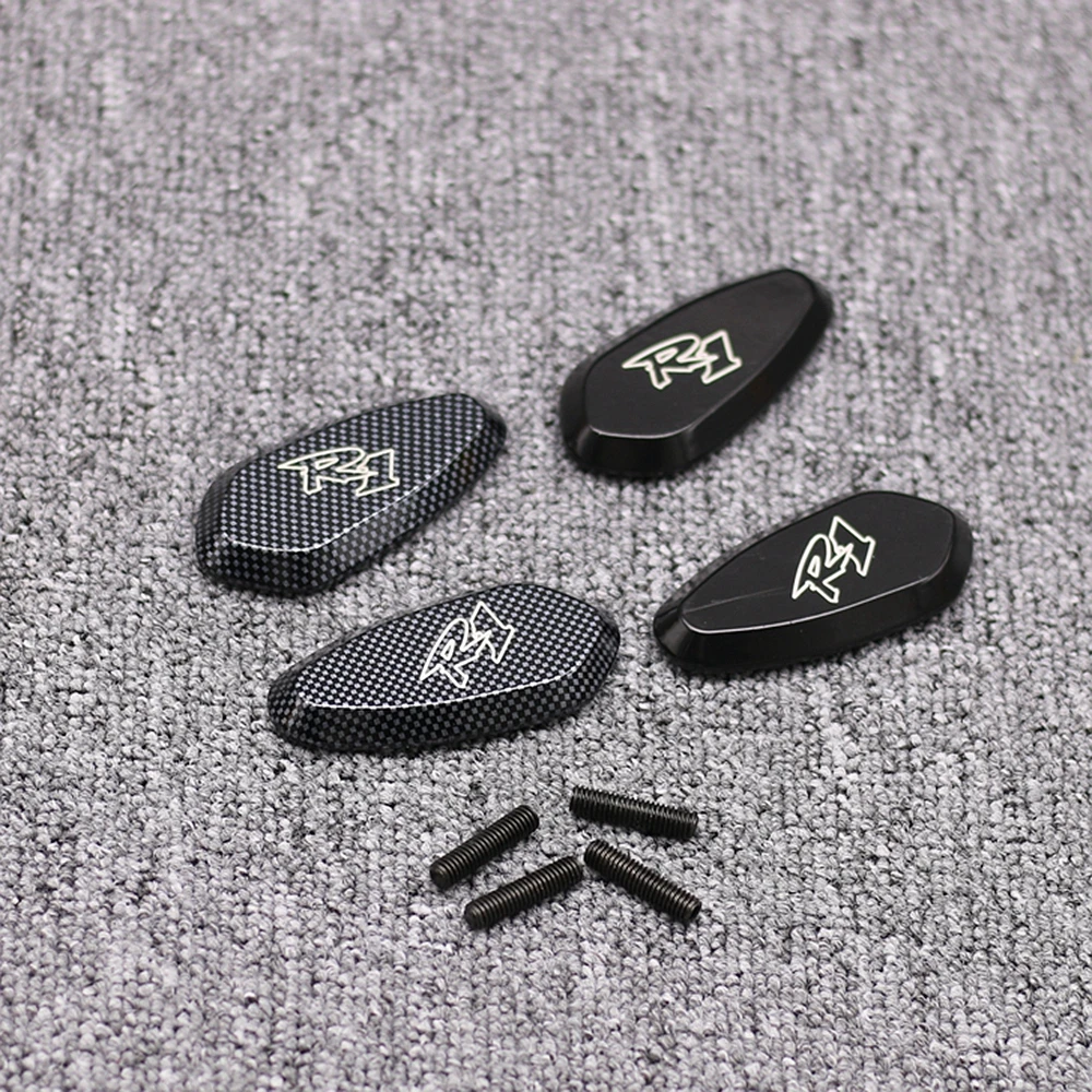 

BLACK / CHROME Mirror Block Off Cap Mirror Base Plates Cover For YAMAHA YZF R1 2000 2001 2002 2003 2004 2005 2006 2007 2008