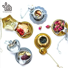 Заварочный чайник из нержавеющей стали, ситечко с цепочкой и поддоном, аксессуары для чая