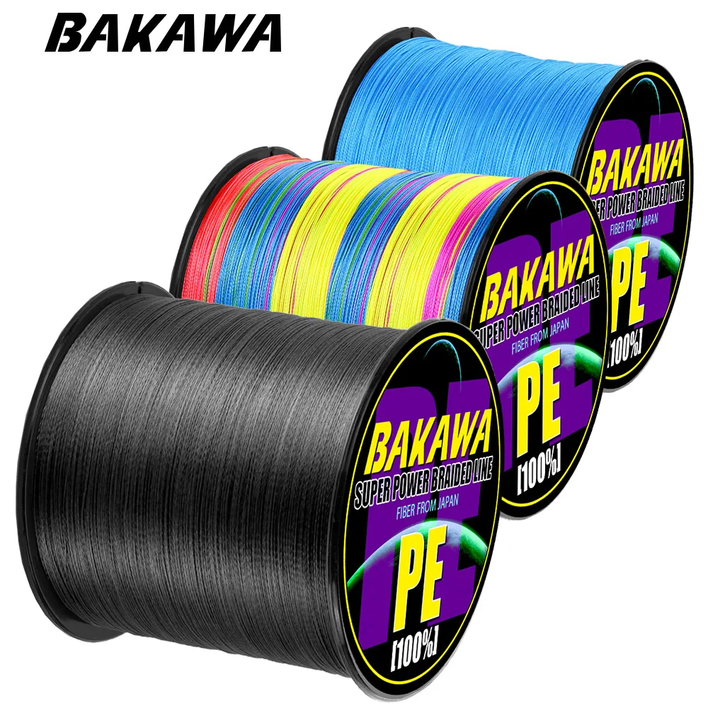 

BAKAWA Brand 300M PE Braided Fishing Line 4 Strand 10-120LB Multifilament Fishing Line for Carp Fishing Wire for All Fishing