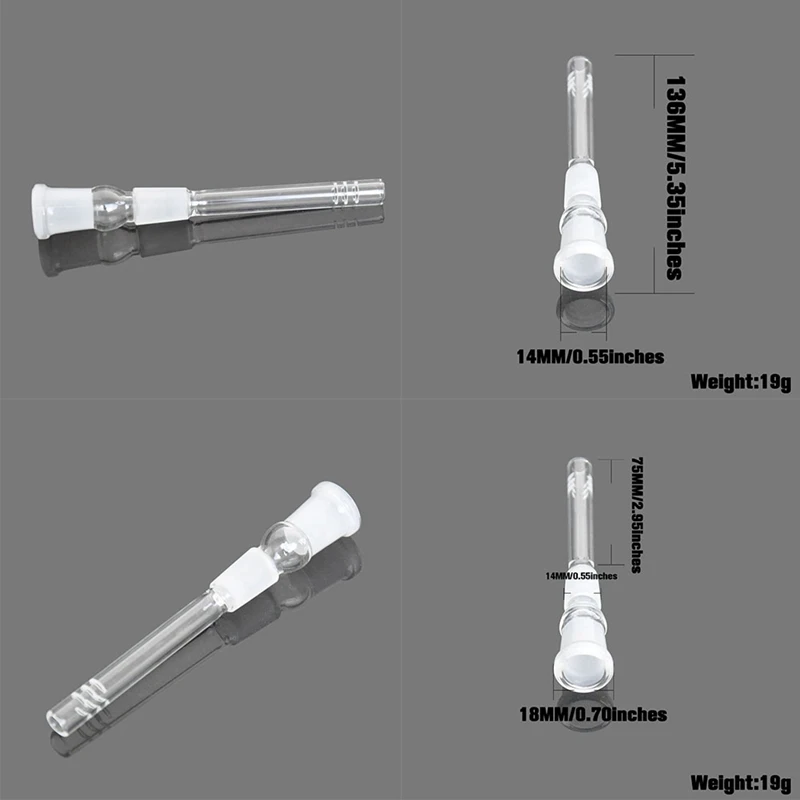 Мини стеклянный диффузор 14 мм до 18 мм Мужской Женский шарнир стеклянный адаптер для стеклянных труб