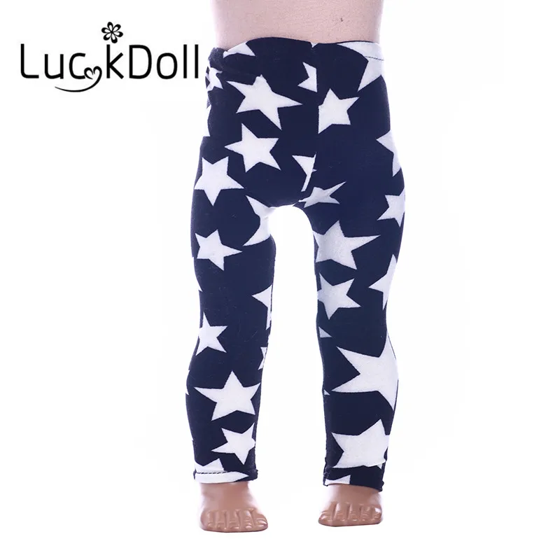 Luckdoll красивые штаны и леггинсы подходят 18 дюймов американский и 43 см детская кукла одежда аксессуары, игрушки для девочек, поколение, подарок на день рождения