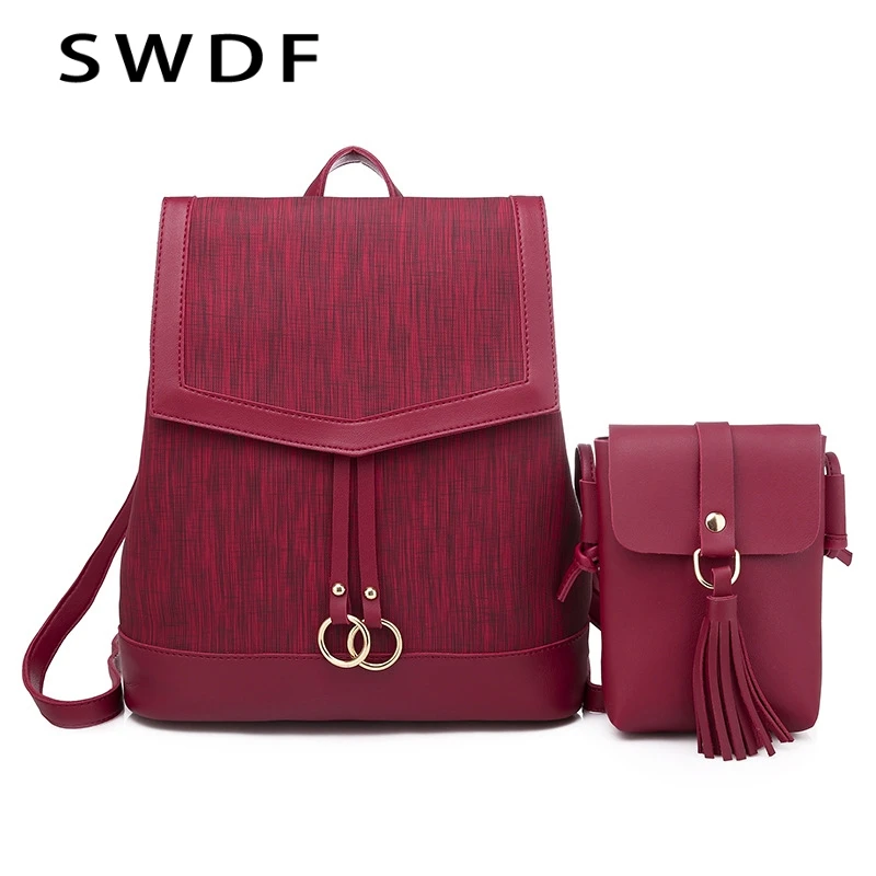 

SWDF Luxury Backpack For Girls Cute Backpacks Women Mini Soft Multi-Function Small Backpack Ladies Shoulder Bag Girl Purse Sac