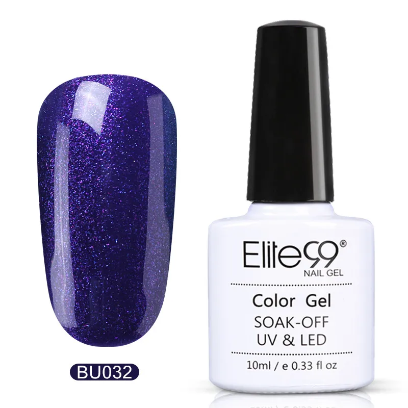 Elite99 10 мл синяя серия Гель лак для ногтей отмачиваемый гель лак Полупостоянный Синий Цветной Гель-лак для ногтей маникюрный лак - Цвет: BU032