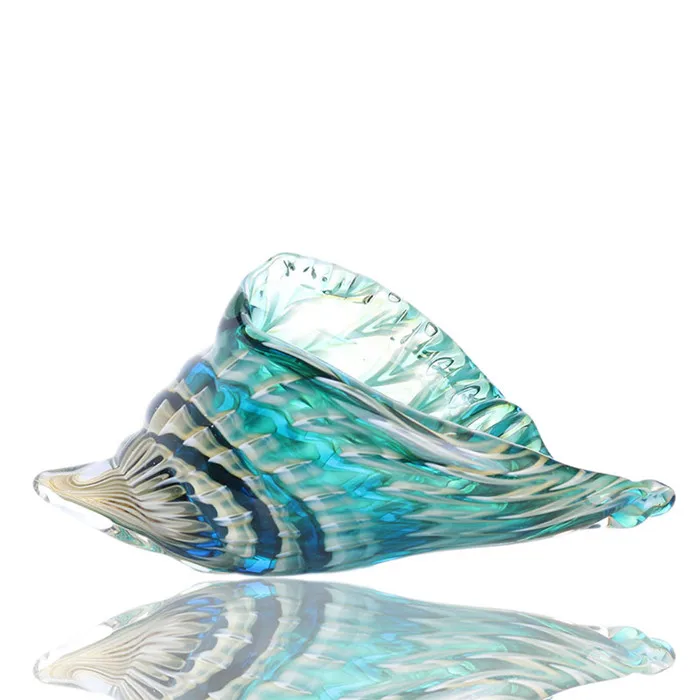 H& D большая стеклянная раковина морские раковины ручной выдувное стекло скульптура животного для дома/офиса/книжная полка Современное украшение - Цвет: Type 1