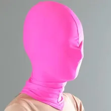 Классические костюмы для Хэллоуина розовые лайкра спандекс покрытие на голову колготки унисекс Фетиш Костюм зентай можно на заказ цвета