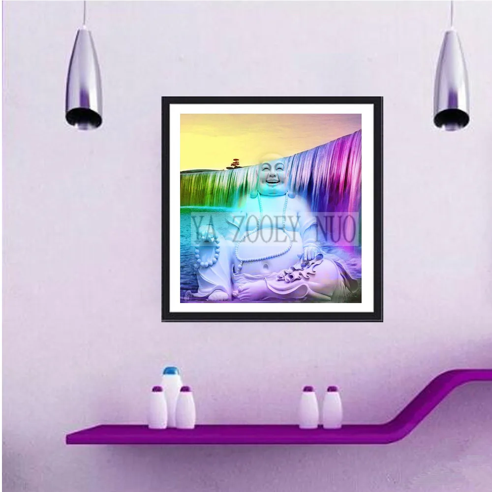 

YA ZOOEY NUO 5D Diamond Painting DIY 3D Embroidery Cross Stitch Full Round Drill "Buddha"Mosaic House Gift Decor K1657