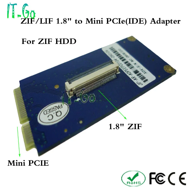 ZIF/LIF 1 8 "в Mini PCIe (IDE) адаптер mpcie в 40pin ZIF LIF конвертер карта с кабель | Компьютеры и