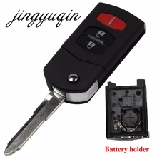 jingyuqin For Mazda 3 5 6 RX-8 MX-5 Miata CX-7 CX-9 05-13 Remote Folding Flip Key Fob CASE SHELL 3 Button