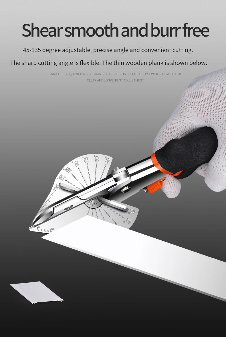 Угол сдвига, 45 градусов до 120 градусов торцовочный резак ручные ножницы многофункциональная ПВХ PE пластиковые трубы ножницы