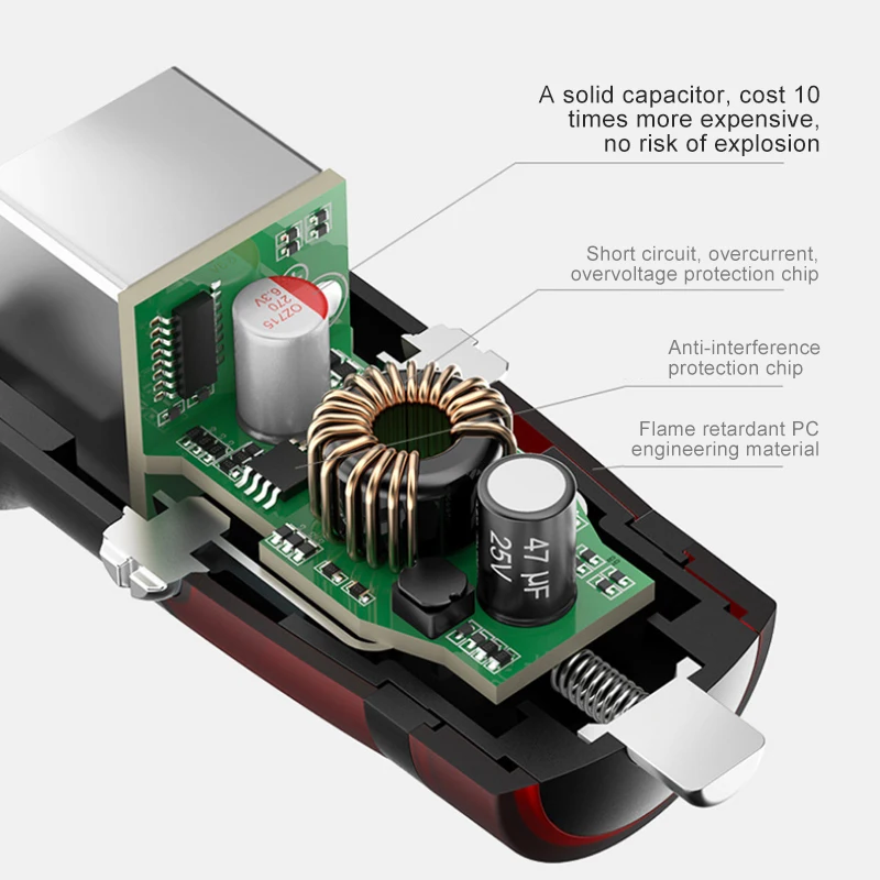 Автомобильное зарядное устройство с двумя USB портами 4 5a А|Зарядные устройства| |