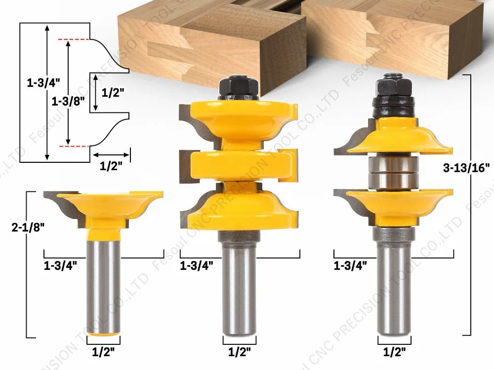 12,7 мм shaft-3PCS, ЧПУ Карбид вольфрама Концевая фреза, деревообрабатывающий фреза, деревообрабатывающий инструмент, дверной каркас муфты нож