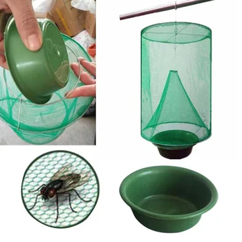 

1set Pest Control Reusable Hanging Fly Catcher Killer Flies Flytrap Zapper Cage Net Trap Garden Home Yard Supplies Dropshipping