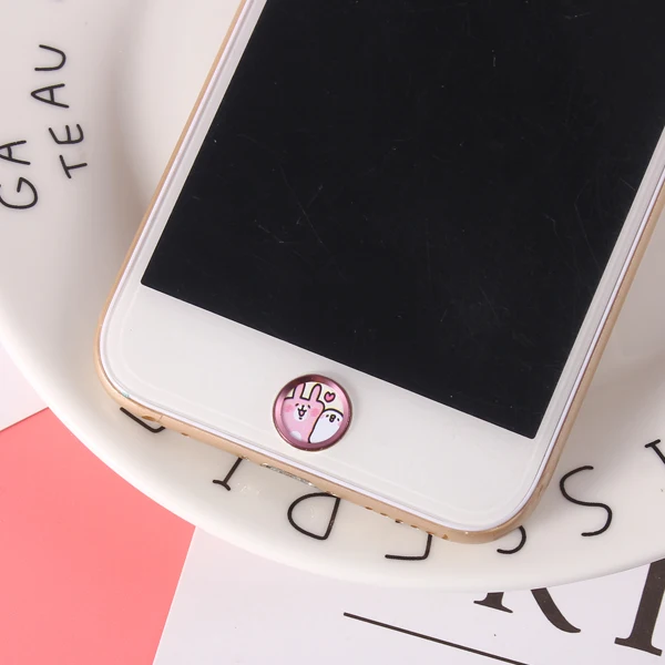 Милый Единорог Touch ID Home кнопка наклейка для iPhone 6 7 8 Plus 5s 5C SE для iPad Air 2 Панель дверного замка для отпечатка пальца для iPhone стикер - Цвет: D