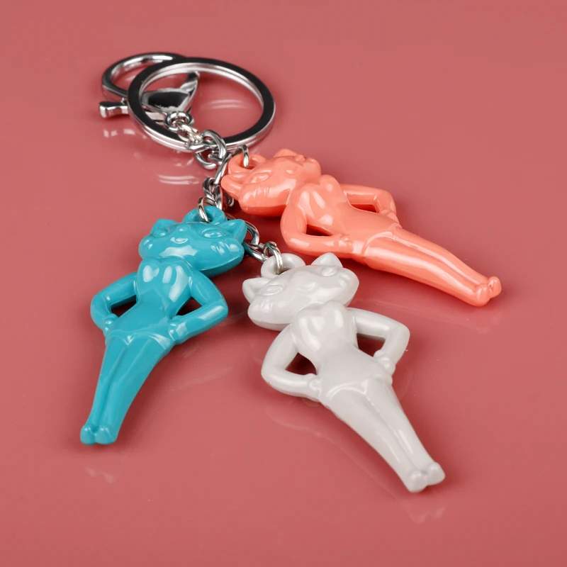 

MQCHUN New Arrival Female Key Ring Lovely Key Chain Statement Cute Animal Keyring Women Cats Resin Keychains Fashion Jewelry