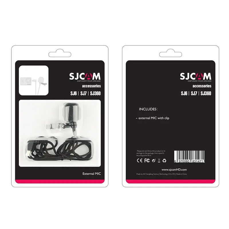 Оригинальные аксессуары для SJCAM внешний микрофон Микрофон SJ6 LEGEND /SJ7 Star /SJ360