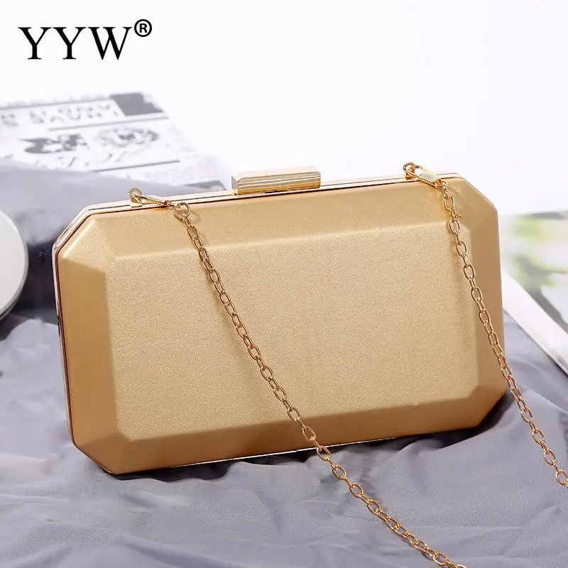 Women Handbag Evening Bags For Party New Women Chain Box Bag Women Messenger Purse Shoulder Bag Ladies Fashion Gold Clutch - Цвет: khaki