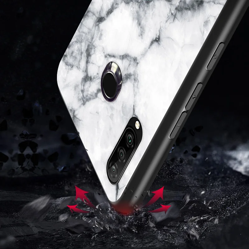 Чехол для Huawei P30 Lite роскошный Твердый защитный чехол из закаленного стекла с