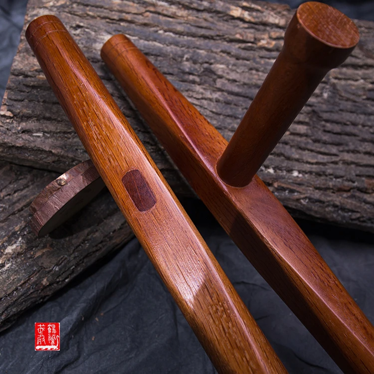 1 пара) классическое оружие Tonfa из дерева Двойной двойной поворот циклобаланопсис