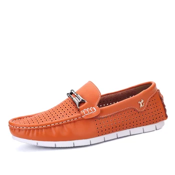 

Summer Shoes Men Loafers Soft Leather Men Shoes Casual Leather Gommino Driving Slip On Breathable