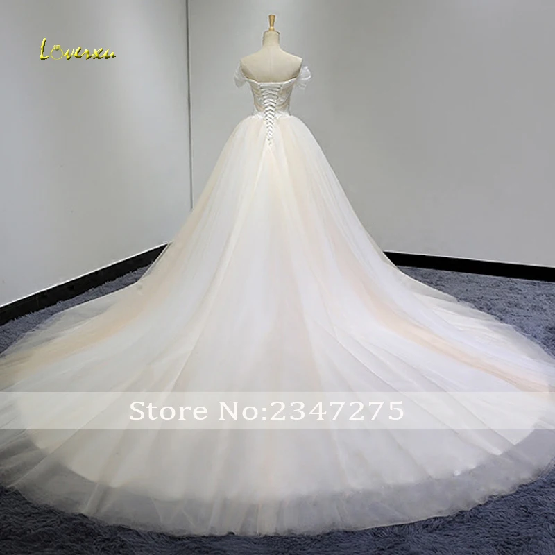 Loverxu/модное Плиссированное свадебное платье трапециевидной формы с вырезом-сердечком, изящное Тюлевое винтажное свадебное платье с аппликацией Vestido De Noiva