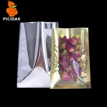 

Inner Gold Translucent Aluminized Foil Pocket Heat Seal Packing Bag Electronic Accessories Food Nut Snack Accessories Tea Powder