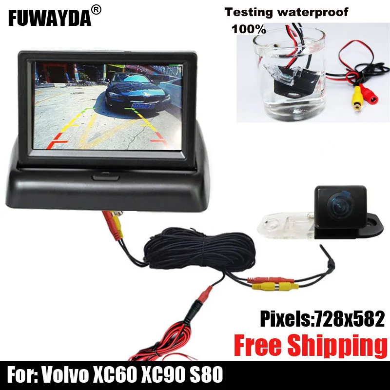 

free shipping!!! SONY CCD Sensor CAR REAR VIEW Mirror Image CAMERA FOR VOLVO S80 S40L S80L XC60 XC90 S40 C70 With Guide Line