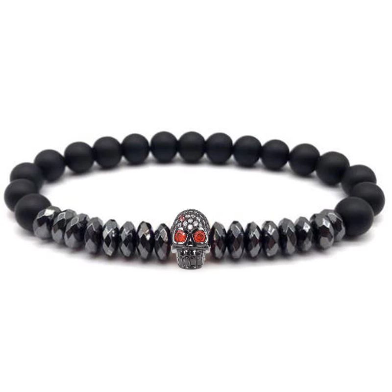 Crystal Bracelet Royal King Crown Diadem Scepter Microbeads Skull Skeleton Bone Devil Demon Holy Buddhism Karma Faith Christ